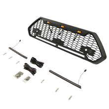 Load image into Gallery viewer, Front Grille For 2020 Toyota RAV4 Bumper Grills Grill Cover W/3 LED Lights&Light Bar Black