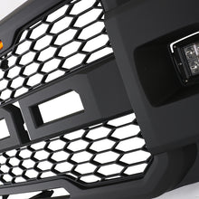 Load image into Gallery viewer, Front Grille For 2018 2019 2020 Ford F150 Mesh Grills Grill Cover Wi/3 Lights and 2 Side Light Black