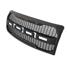 Load image into Gallery viewer, Front Grille For 2009 2010 2011 2012 2013 2014 Ford F150 Super Duty Raptor Style Grills Grill W/3 Light Black