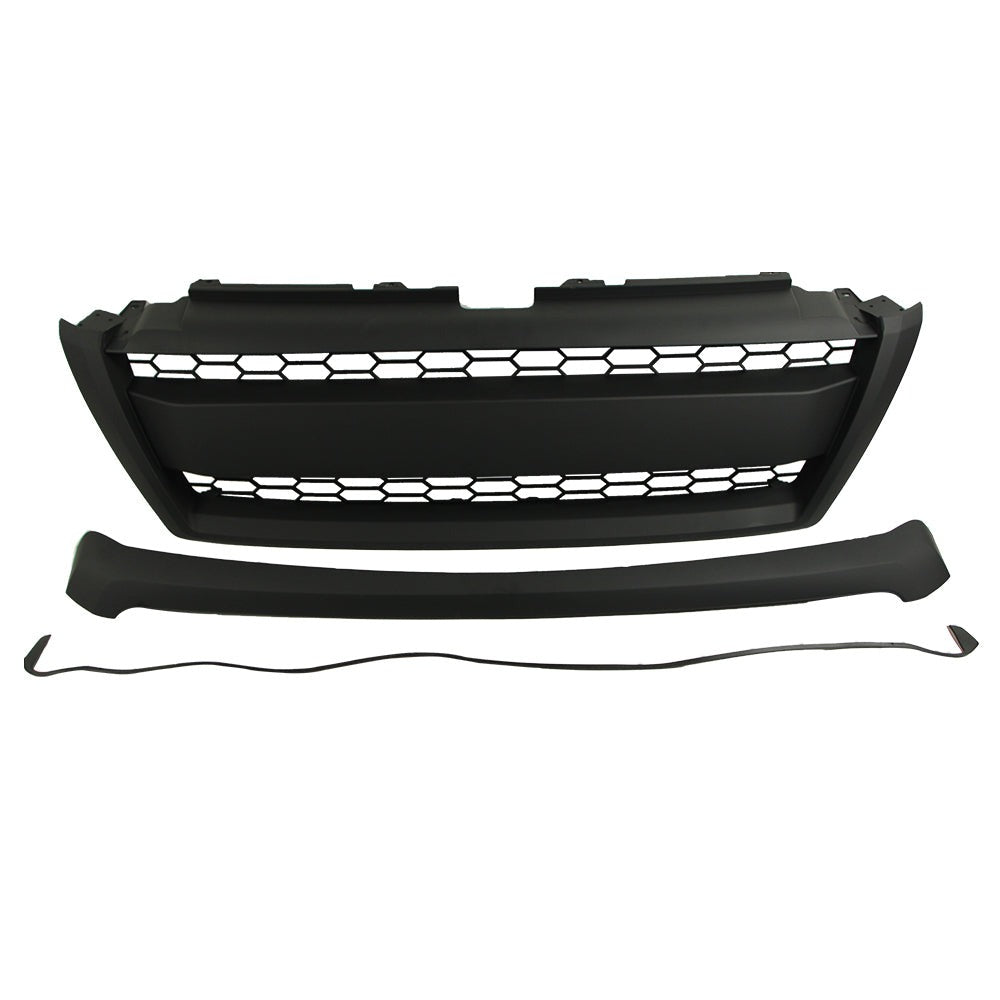 Front Grille For 2014-2017 Land Crusier Prado Bumper Grills Grill Cover W/0 Light Black