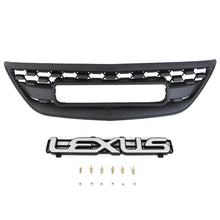Load image into Gallery viewer, For 2004 2005 2006 2007 2008 2009 Lexus RX270 300 330 350 400 450 Front Grille Front Center Mesh Grille Grill Cover With 4 LED Lights Black
