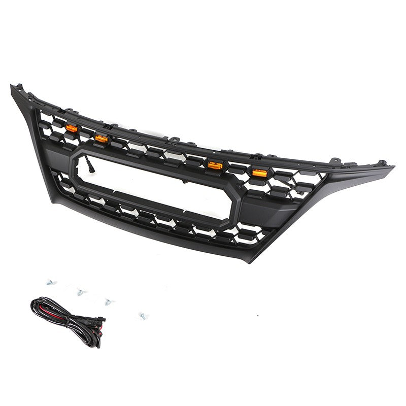 For 2009 2010 2011 2012 Lexus RX270 300 330 350 400 450 Front Grille Front Center Mesh Grille Grill Cover With 4 LED Lights Black