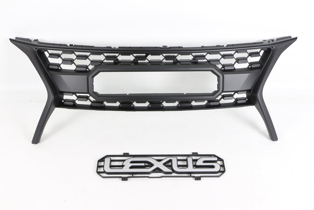 For 2013 2014 2015 2016 Lexus RX270 300 330 350 400 450 Front Grille Front Center Mesh Grille Grill Cover Replacement With 4 LED Lights Black