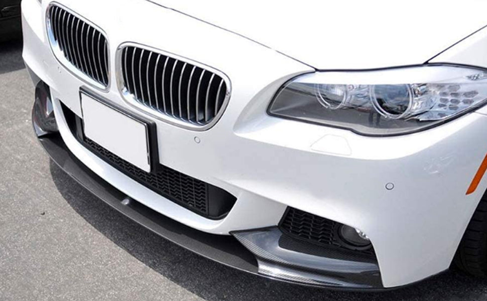  MCARCAR KIT Carbon Fiber Front Lip for BMW 5 Series F10 M Sport  Sedan 2012-2016 Front Bumper Lip 520i 523i 528i 530i 535i 550i M-Tech Auto  Chin Spoiler Splitter Protector 