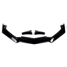 Load image into Gallery viewer, Front Lip Compatible with 2021 2022 2023 Corvette C8 Z51 ZR1 Style STG 3 Winglet Front Bumper Chin Lip Splitter ABS 7PCS Gloss Black