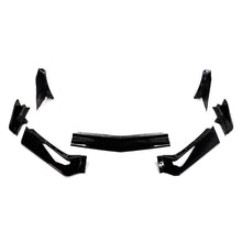 Load image into Gallery viewer, Front Lip Compatible with 2021 2022 2023 Corvette C8 Z51 ZR1 Style STG 3 Winglet Front Bumper Chin Lip Splitter ABS 7PCS Gloss Black
