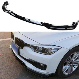 Front Lip Compatibility with 2013-2018 3 Series F30 F35 320i 325i 328i 335i Base Model Front Bumper Diffuser Chin Lip Splitter Trim Protection Spoiler Kit 3PCS (Gloss Black)
