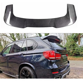 Rear Roof Spoiler Compatibility with 2014-2018 F15 F85 X5 X5M Rear Trunk Spliter Wing Lid (Carbon Fiber Style)
