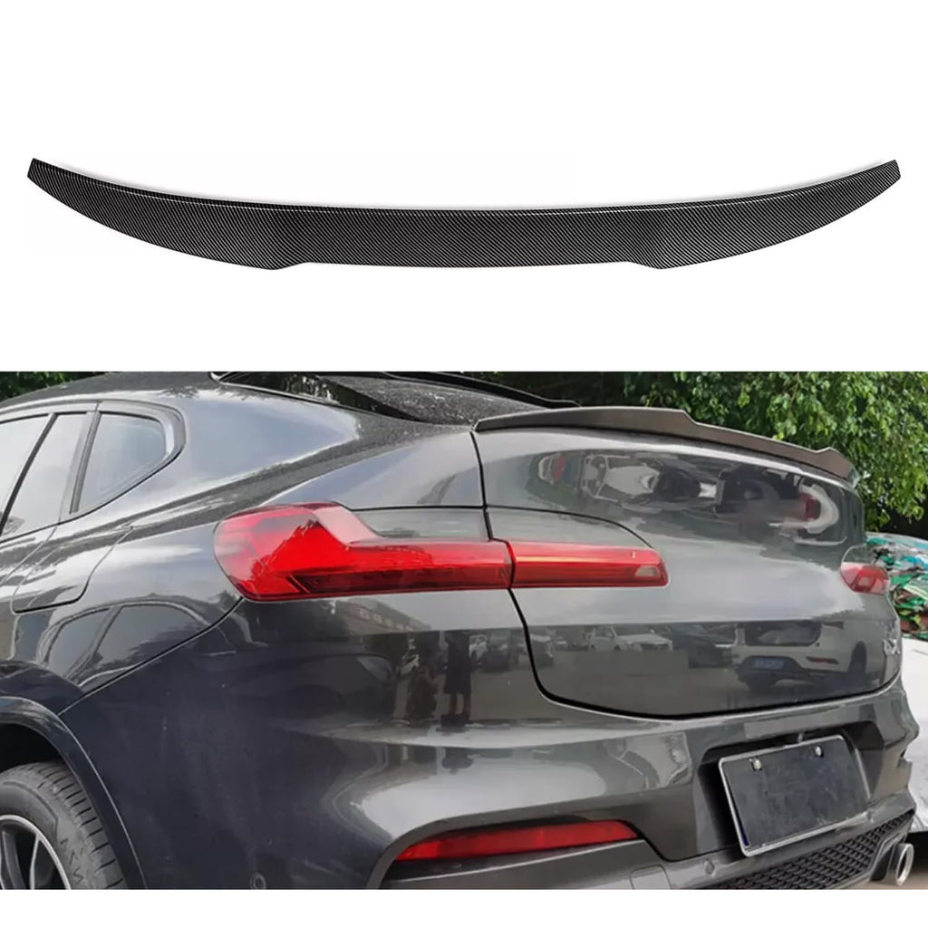Spoiler Compatibility with 2018-2022 X4 G02 X4M F98 Rear Trunk Spliter Wing Lid (Carbon Fiber Style)