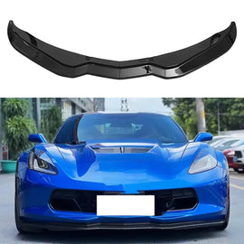 Front Lip Compatibility with 2014-2019 Corvette C7 | Z06 Stage 3 Front Bumper Chin Lower Lip Diffuser Spoiler Splitter Air Dam 2PCS (Gloss Black)