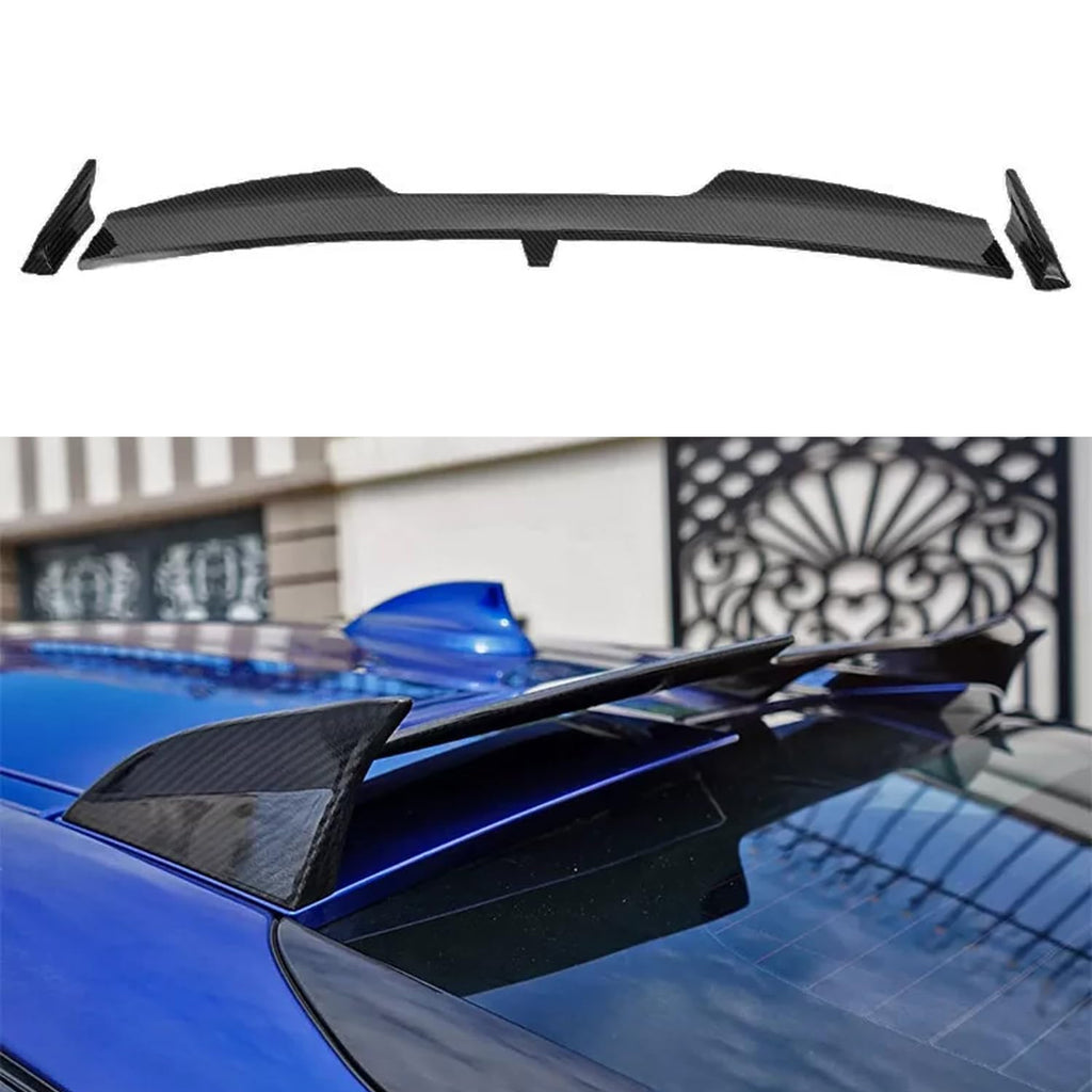 Rear Roof Spoiler Compatibility with 2020-2024 X6 G06 M Sport Rear Trunk Spliter Wing Lid (Carbon Fiber Style)
