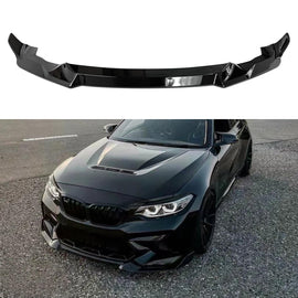 Front Bumper Lip Compatibility with 2019-2021 F87 M2 CS Style Front Chin Diffuser Lip Air Dam Splitter Spoiler (Gloss Black)