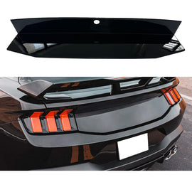 Rear Trunk Cover Compatibility with 2024 2025 Mustang GT DH S650 Rear Trunk Decklid Panel Trim Tailgate Cover (Gloss Black)