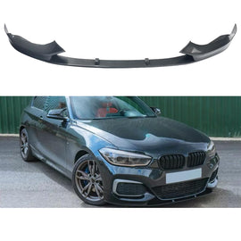 For 2015-2019 1 Series F20 F21 M Sport MP Styel Front Bumper Chin Lip Splitter Spoiler Kit (Carbon Fiber)