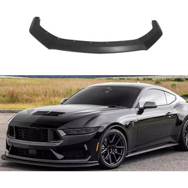 Front Lip Compatibility with 2024 2025 Mustang Front Bumper Lower Diffuser Chin Lip Protection Trim Splitter Spoiler Kit 3PCS (Matte Black)