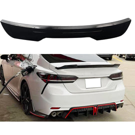 Spoiler Compatibility with 2025+ Camry LE XLE SE XSE Rear Highkick Trunk Wing Lid Spliter Gloss Black (PSM Style)
