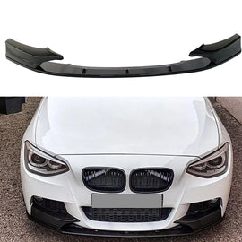 Front Lip Compatibility with 2011-2015 1 Series F20 F21 M Sport Front Bumper Chin Lip Splitter Spoiler Kit Gloss Black