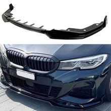 Load image into Gallery viewer, Front Lip Compatibility with 2019-2022 3 Series G20 320i 330i 330e M340i M Sport Front Bumper Lower Chin Lip Spoiler Splitter Protection Trim Gloss Black