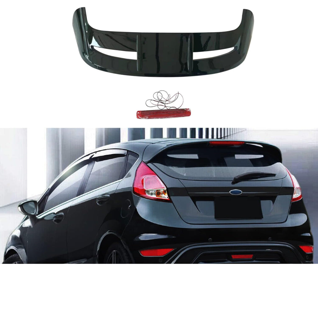 Compatibility with 2009-2018 Fiesta ST Style Roof Spoiler Rear Window Boot Roof Spoiler Wing Rear Spoiler Gloss Black