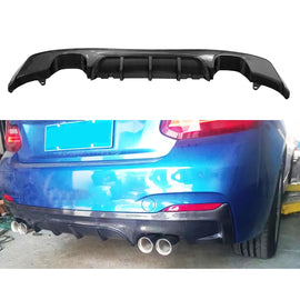 Rear Diffuser Compatibility with 2014-2020 2 Series F22 F23 M Sport Rear Bumper Lip Diffuser Lower Tail Bumper Lip Splitters (Carbon Fiber Style)