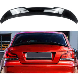 Rear Spoiler Compatibility with 2007-2013 1 Series E82 125i 128i 135i Coupe PSM Style Rear Trunk Spoiler Wing Lid Splitter Bodykit ABS (Gloss Black)