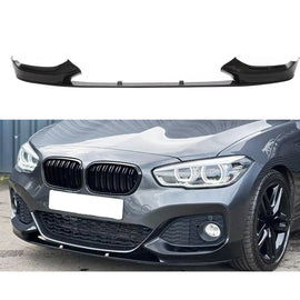 For 2015-2019 1 Series F20 F21 M Sport MP Styel Front Bumper Chin Lip Splitter Spoiler Kit (Gloss Black)