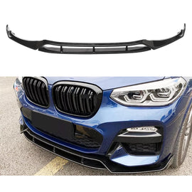 For 2018-2020 X3 X4 G01 G02 M Sport Front Chin Diffuser Lip Air Dam ABS Splitter Spoiler (Gloss Black)