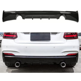 Compatibility with BMW F22 2 Series 2014-2020 M Sport Rear Bumper Lip Diffuser Lower Tail Bumper Lip Splitters Gloss Black