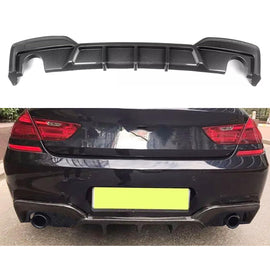 Rear Lip Compatibility with 2012-2018 6 Series F06 F12 F13 640i 650i M Sport Rear Bumper Chin Diffuser Lip Kit Spoiler Splitter (Carbon Fiber Style)