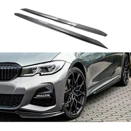 Side Skirts Compatibility with 2019-2022 3 Series G20 G28 M Sport Rocker Panel Line Door Extension Lips Pair Diffuser Bumper Lip Splitter (Carbon Fiber Style)