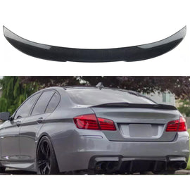Spoiler Compatibility with 2011-2016 5 Series F10 M5 PSM Style Rear Trunk Spoiler Wing Lid Splitter ABS Bodykit (Carbon Fiber Style)