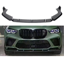 Load image into Gallery viewer, Front Lip Compatibility with 2019-2022 F95 X5M M Sport Front Bumper Lower Valance Chin Lip Splitter Spoiler Kit (Carbon Fiber Style)