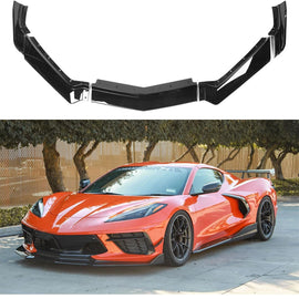 Front Lip Compatibility with 2020-2023 Corvette C8 Front Bumper Lip GM 5VM Style Front Bumper Chin Lip Gloss Black