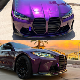 Front Lip Compatibility with 2021-2024 G80 M3 G82 G83 M4 Front Splitter Bumper Chin Lip Spoiler Gloss Black