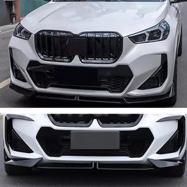 For 2022-2024 X1 U11 M Sport MP Style Front Bumper Chin Diffuser Lip Air Dam Splitter Spoiler (Gloss Black)