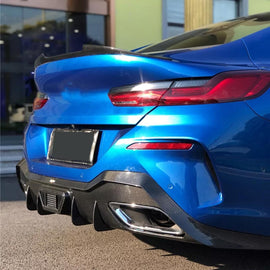 For 2019-2023 8 Series G16 4 Door Rear Trunk Spliter Wing Lid (Carbon Fiber Style)