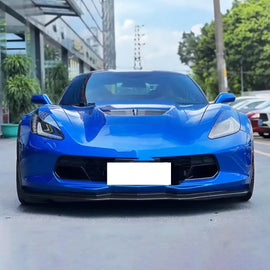 Front Lip Compatibility with 2014-2019 Corvette C7 | Z06 Stage 3 Front Bumper Chin Lower Lip Diffuser Spoiler Splitter Air Dam 2PCS (Gloss Black)
