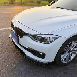 Front Lip Compatibility with 2013-2018 3 Series F30 F35 320i 325i 328i 335i Base Model Front Bumper Diffuser Chin Lip Splitter Trim Protection Spoiler Kit 3PCS (Gloss Black)