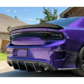 Rear Spoiler Compatibility with 2011-2022 Charger SRT GT SXT RT SE Daytona Pursuit Hellcat Style Trunk Spoiler Rear Wing Spoiler Lip Carbon Fiber