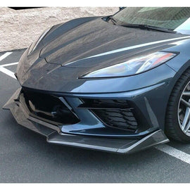 Front Lip Compatibility with 2020-2023 Corvette C8 Front Bumper Lip GM 5VM Style Front Bumper Chin Lip Carbon Fiber