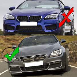 Front Bumper Lip Compatibility with 2012-2019 6 Series F06 F12 F13 M Sport Front Chin Diffuser Lip Air Dam Splitter Spoiler (Carbon Fiber Style)
