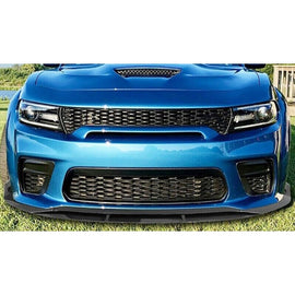 Front Lip Compatibility with 2020-2023 Charger SRT Hellcat Scat Widebody Front Bumper Chin Lip Spoiler Splitter Glossy Black