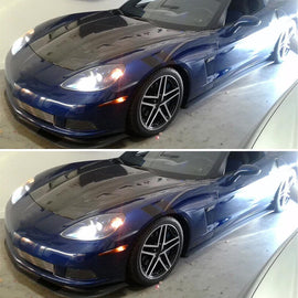 Front Lip Compatibility with 2005-2013 Corvette C6 Base Models | ZR1 Style Front Bumper Diffuser Chin Lip Splitter Spoiler Kit 3PCS (Gloss Black