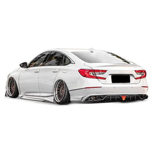 Load image into Gallery viewer, Rear Lip Compatibility with 2018-2022 Accord 10th Rear Bumper Chin Lip with W/LED Brake Light + White Corner Apron Spats Gloss Black Rear Diffuser