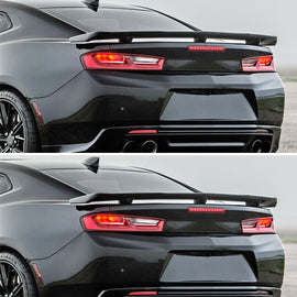 Spoiler Compatibility with 2016-2023 Camaro LS LT1 LT SS RS ZL1 Style Rear High Wing Trunk Lid Gloss Black