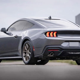 Rear Bumper Side Corner Splitter Spats Compatibility with 2024 2025 Mustang Rear Side Winglets Decorative Trim 2PCS Matte Black