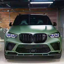 Load image into Gallery viewer, Front Lip Compatibility with 2019-2022 F95 X5M M Sport Front Bumper Lower Valance Chin Lip Splitter Spoiler Kit (Carbon Fiber Style)