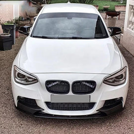 Front Lip Compatibility with 2011-2015 1 Series F20 F21 M Sport Front Bumper Chin Lip Splitter Spoiler Kit Gloss Black