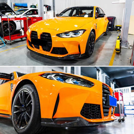 Front Lip Compatibility with 2021-2024 G80 M3 G82 G83 M4 Front Splitter Bumper Chin Lip Spoiler Carbon Fiber
