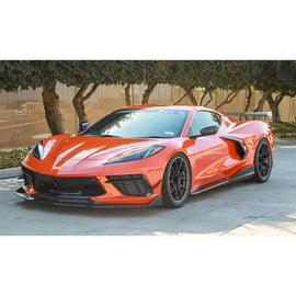 Front Lip Compatibility with 2020-2023 Corvette C8 Front Bumper Lip GM 5VM Style Front Bumper Chin Lip Gloss Black